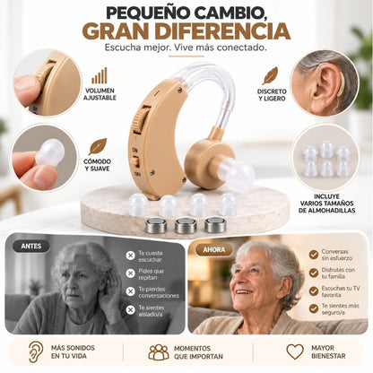 Audífono Auditivo para Sordera – Amplificador de Sonido